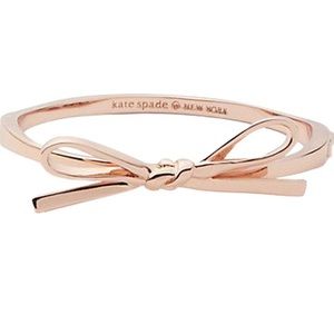 Kate Spade Rose Gold Skinny Bow Bangle Bracelet